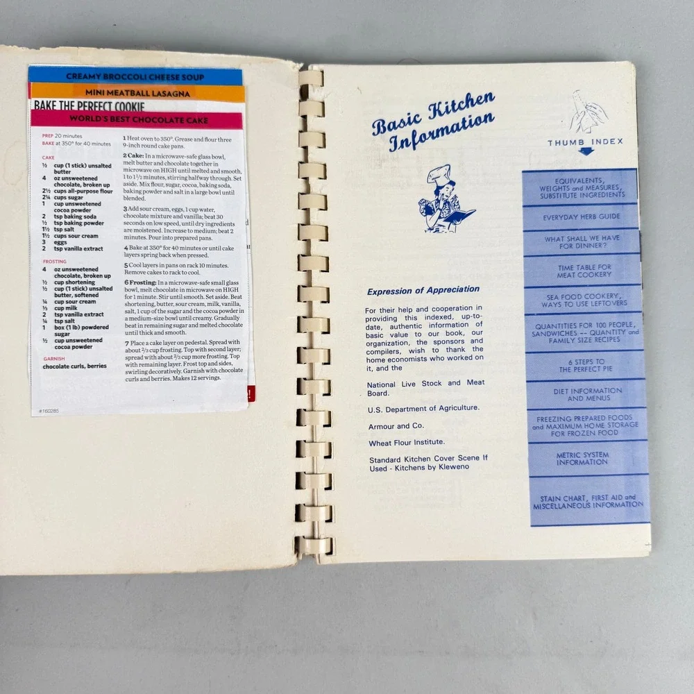 Vintage Favorite Recipes from Our Best Cooks Cookbook Plastic Comb Bound 1980's